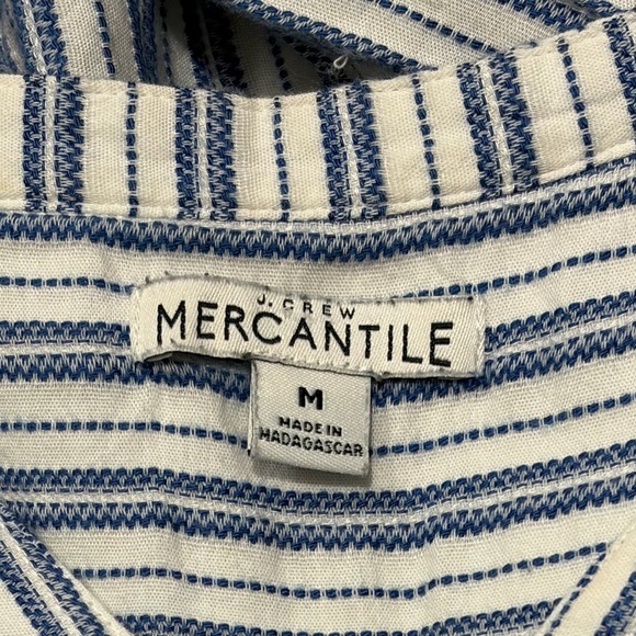 J. Crew Mercantile Tie Sleeve Button-Down Striped Women's Size Medium - Picture 5 of 5